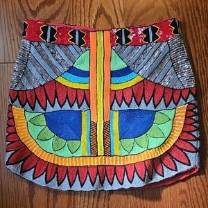 Free People Hand Embroidered Mini Skirt NwT